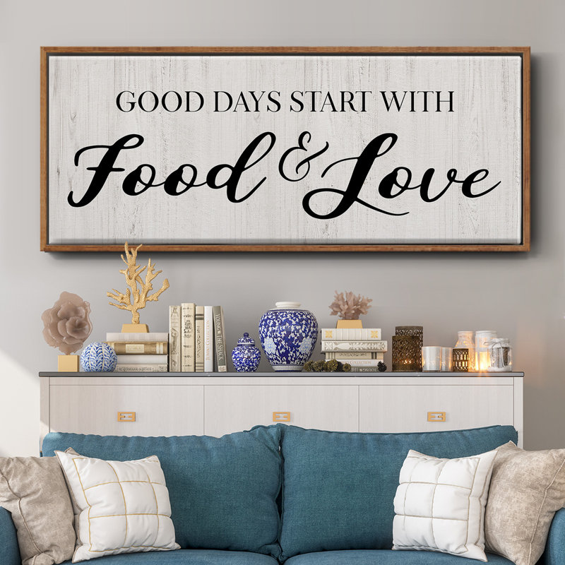 «Food and Love» - Toile encadrée, H 24 po x l 60 po