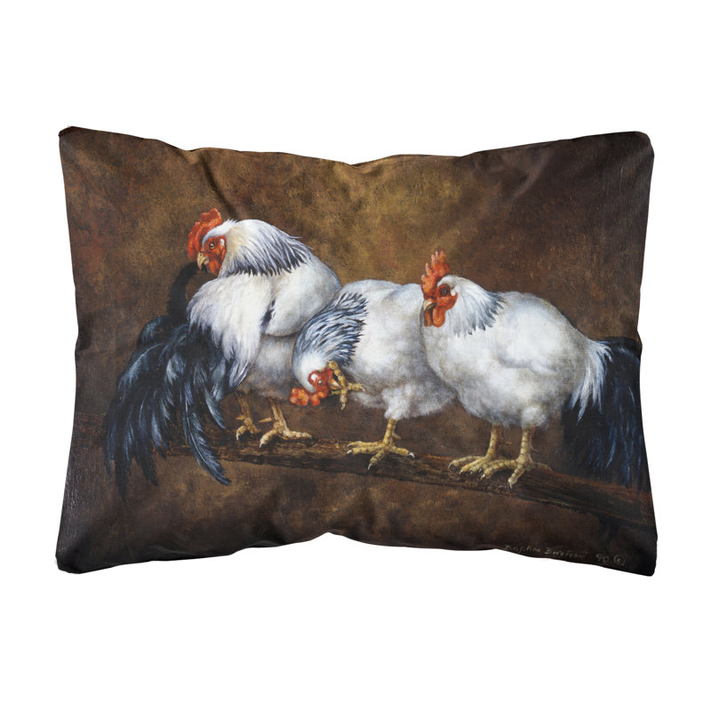 Coussin intérieur / extérieur Roosting Rooster and Chickens