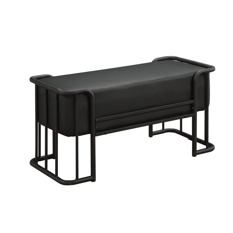 Aabid Faux Leather Upholstered Bench, 18.12" H x 52" W x 17.75" D