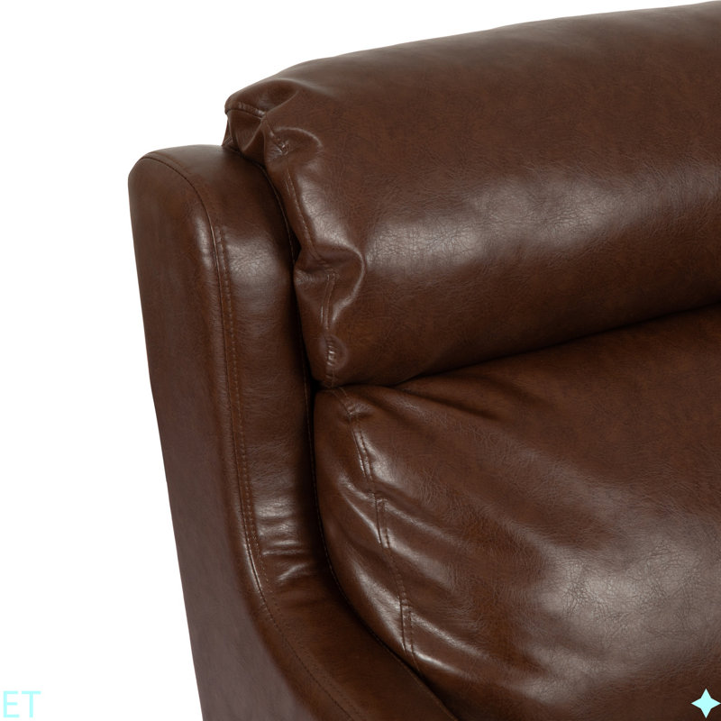 CHAISE CLUB, magnifique revêtement, Marron foncé