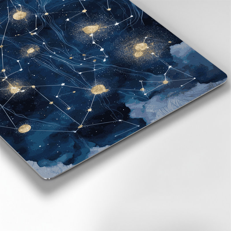 Art de la constellation de l'espace, art mural en métal bleu, H 11 po x l 14 po