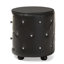 Table de chevet 2 tiroirs en similicuir noir H 20 po x l 25 po x P 18 po Davina-350106124
