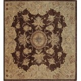 6x9 Brown Hand-Knotted Wool Floral Mandala Classic Traditional Modern Contemporary Carpet Rug