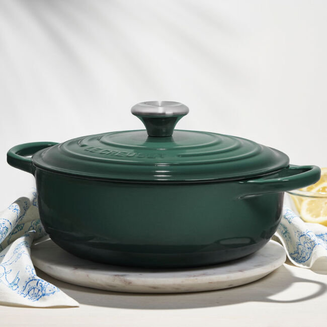 Le Creuset Signature Enameled Cast Iron 3.5 Qt Round Sauteuse with Lid, Caribbean