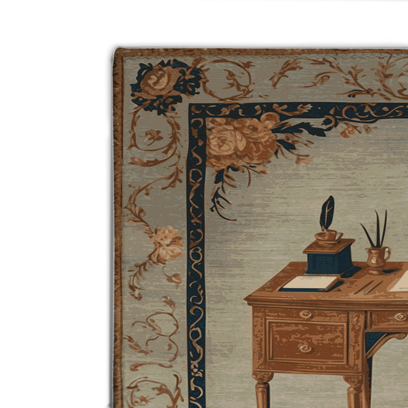 Tapis d'intérieur et d'extérieur brun français, Rectangulaire 2 pi x 3 pi