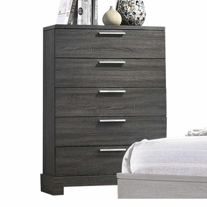 Commode en chêne gris Lantha