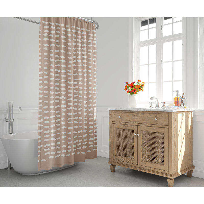 Rideau de douche, Rosé / beige