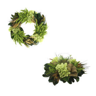 Fall Bundle with Wreath and Candleholder Centerpiece