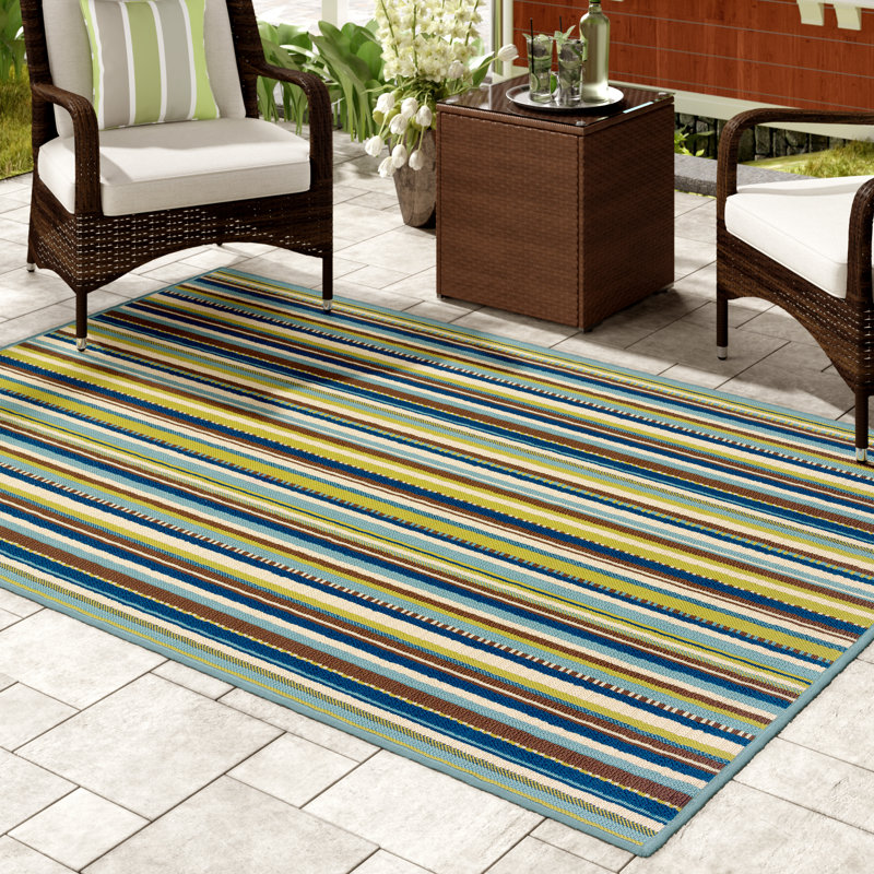 Tapis intérieur / extérieur tissé à la machine Brendel, Rectangle 8 pi 6 po x 13 pi