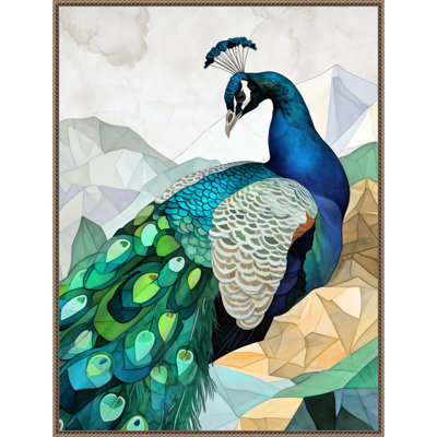 «Peacock» par Ilora, reproduction d'art sur toile encadrée