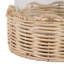Bougie ouragan moderne en verre avec base festonnée pour décoration de table - Bougeoir décoratif pour les espaces intérieurs et extérieurs couverts - brun et brun clair