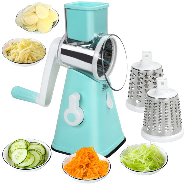 iMounTEK Vegetable Slicer Quick Potato Tomato Fruit Cutter Set With 3  Blades Stainless Steel Food Chopper