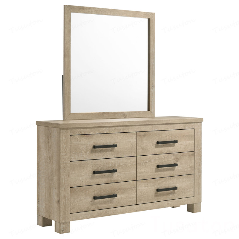Commode 6 tiroirs avec miroir Sansome