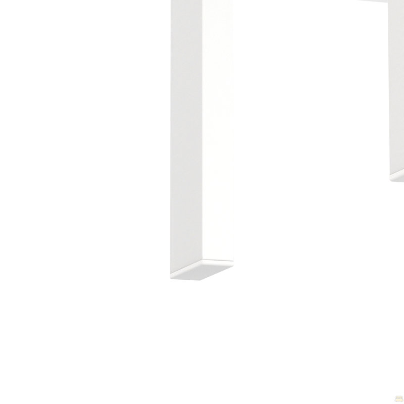 Ensemble de 2, table basse moderne en verre trempé, table de bout, table carrée, Transparent, Blanc, 1