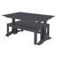 Ensemble de salle à manger rétro 3 pièces, table à tréteaux rectangulaire et 2 bancs en bois pour 4 personnes pour la salle à manger et la cuisine (gris)