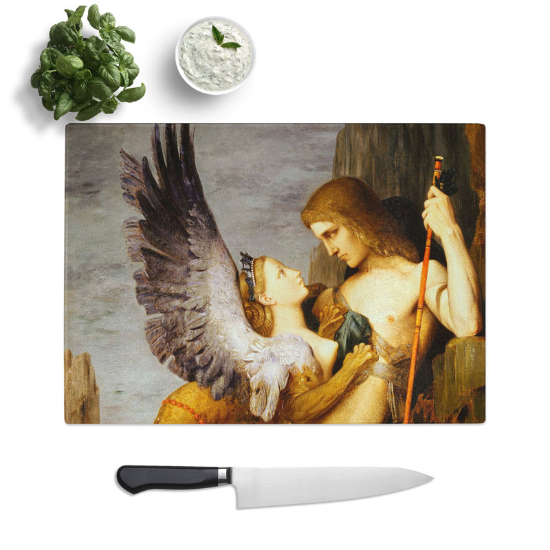 Oedipus and the Sphynx by Gustave Moreau Chopping Board, 0.4cm H x 20cm W x 28.5cm L
