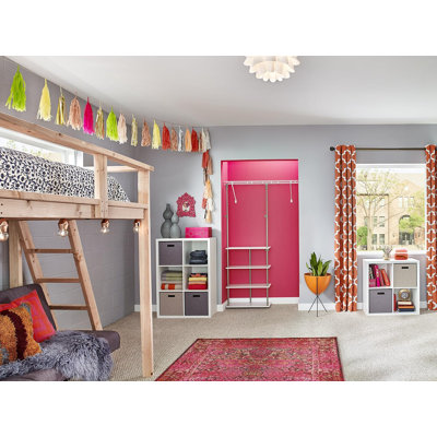 Maximiseur de garde-robe avec tablettes réglables et barre à vêtements double pour un rangement et une organisation améliorés