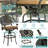 10-piece Outdoor Bar Set, All Weather Cast Aluminum High Patio Dining Set With 8 Cushioned Swivel Bar Stools, Large 64" Square Patio Bar Height Table With Detachable Lazy Susan, Umbrella Hole-850444927