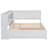Full Size Wood Daybed with Trundle, Storage Shelves, LED Lights & USB Charging Ports, White-1600891716