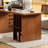 Brown+Pink Rectangular Solid Wood desks-107442504