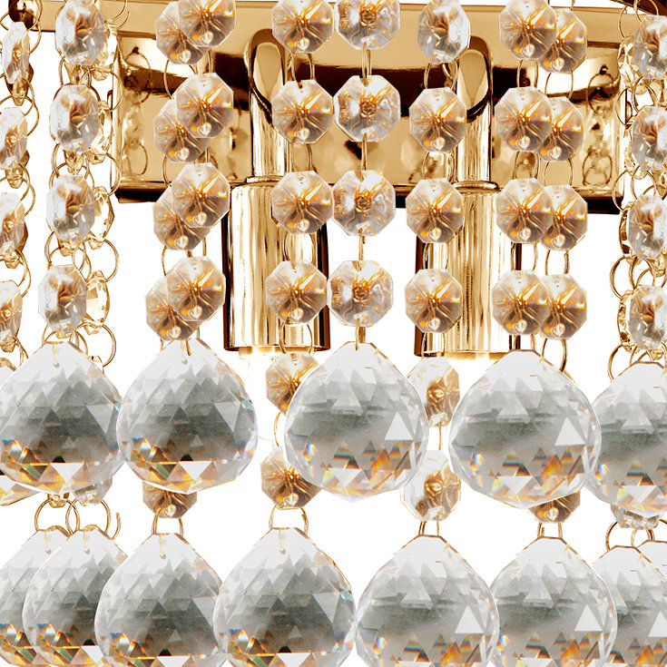 Axl Flush Mounted Sconce, Gold
