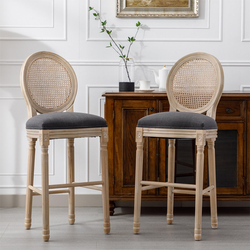Spiro Bar Stool, Antique Dark Gray