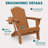 Pakkdiarie All-Weather HDPE Folding Adirondack Chair with Cup Holder for Patio & Garden-121972745