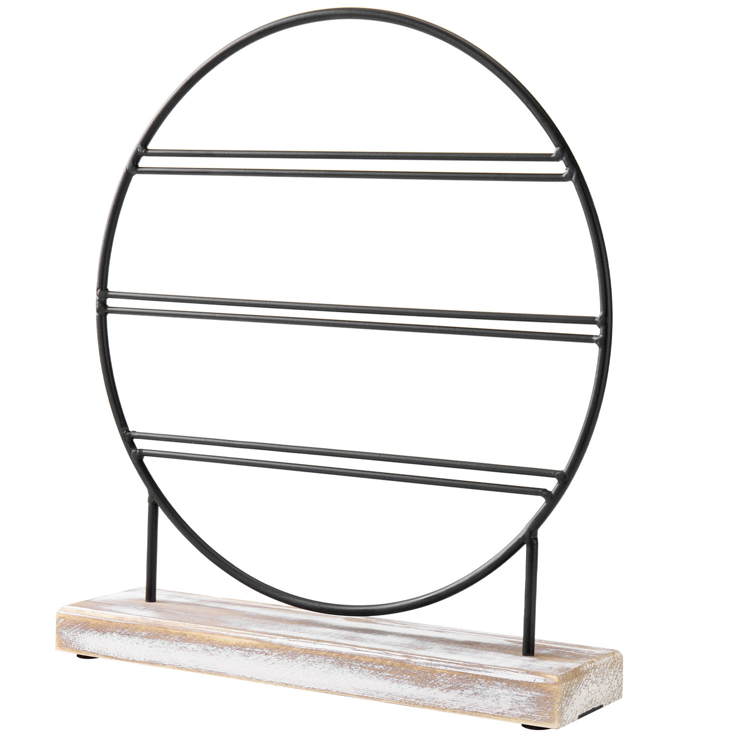Black Metal Rotating Display Jewelry Stand August Grove