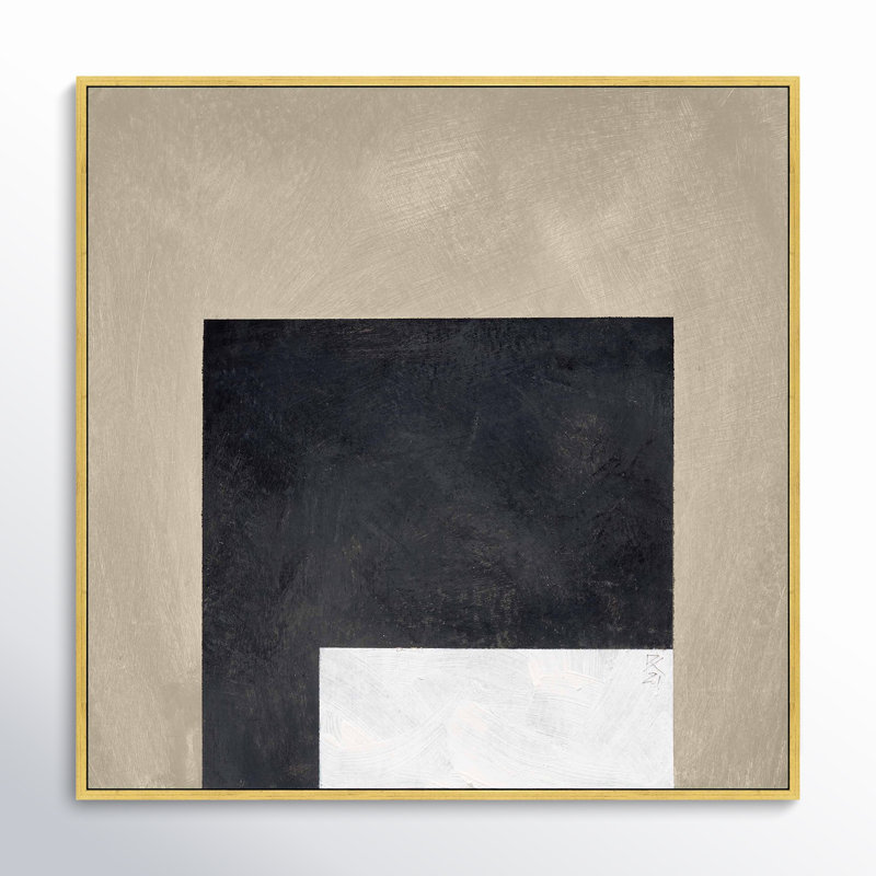 Infinite Black Print by Robert Kamnatnik, 16" H x 16" W x 1.25" D, Black Framed Paper