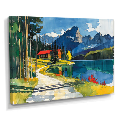 Relaxing Mountain Lake Landscape In Canada - Canada Wall Art Print
