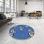 Tapis de zone bleu royal à motifs-1035082579