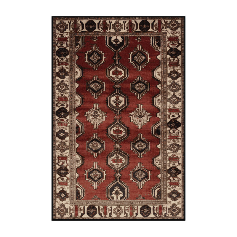 Tapis persan noir lavable à la machine, Tapis de couloir 2 pi x 5 pi