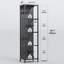 Display Shelf For Collectibles, Led White Shelf, Curio Cabinet, Lighted Tall Narrow Shelf With Pegboard Steel Frame For Gaming Room, Floor Lamp With Shelves, Living Room, Bedroom, Small