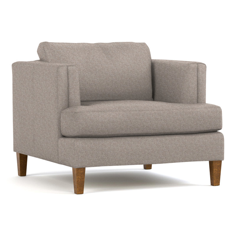 Fauteuil tuxedo avec accoudoirs Surrey Hills, Perigold ‑ fer-blanc doux au toucher