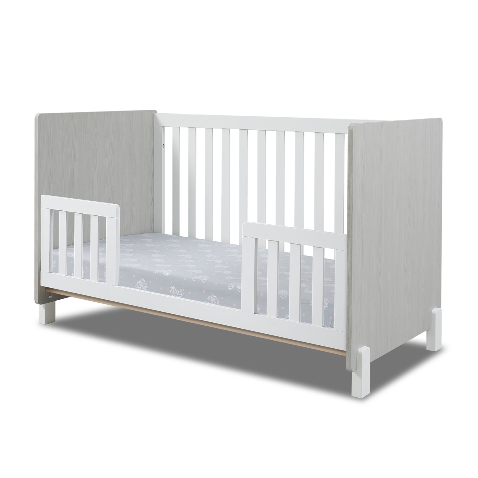 Pannello 3-in-1 Convertible Crib, Grigio