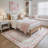 Atascadero Romantic Vintage Floral & Bow Border Kids Area Rug For Girls Room, Machine Washable, Inspired Faux Wool - High-Rebound Foam & Non-Slip Backing-561428593