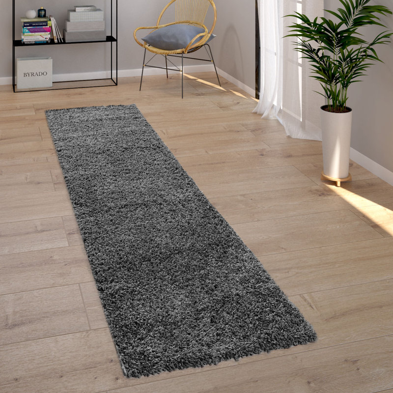 Gagnon Solid Colour Shag Area Rug, Runner 70cm x 140cm