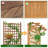 Handmade 72″ H × 35.5″ W Fir Wood Planter Box with Trellis and Wheels-1319895567