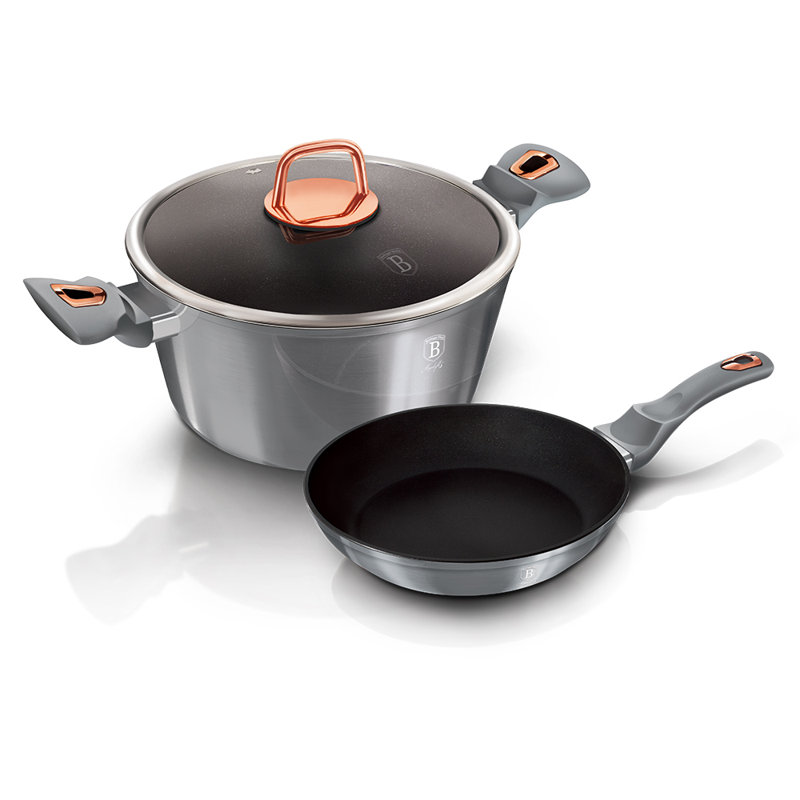 3 - Piece Non-Stick Aluminum Cookware Set, Moonlight