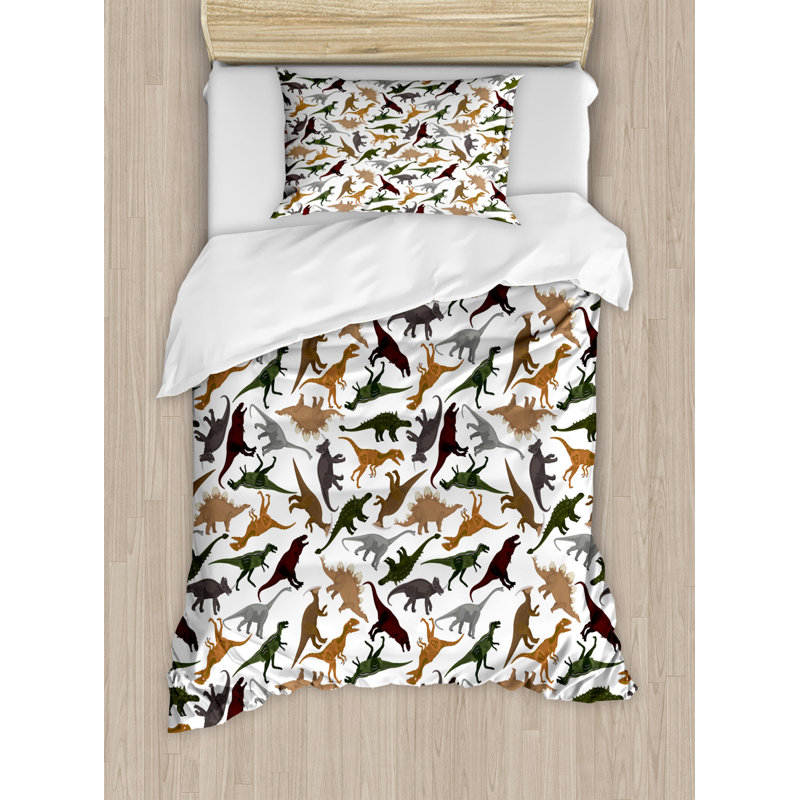 Jurassic Quilt Set, Twin Duvet Cover + 1 Standard Sham