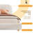 Boucle Fabric Upholstered Platform Bed with Curve-Shaped Design Headboard-111126065