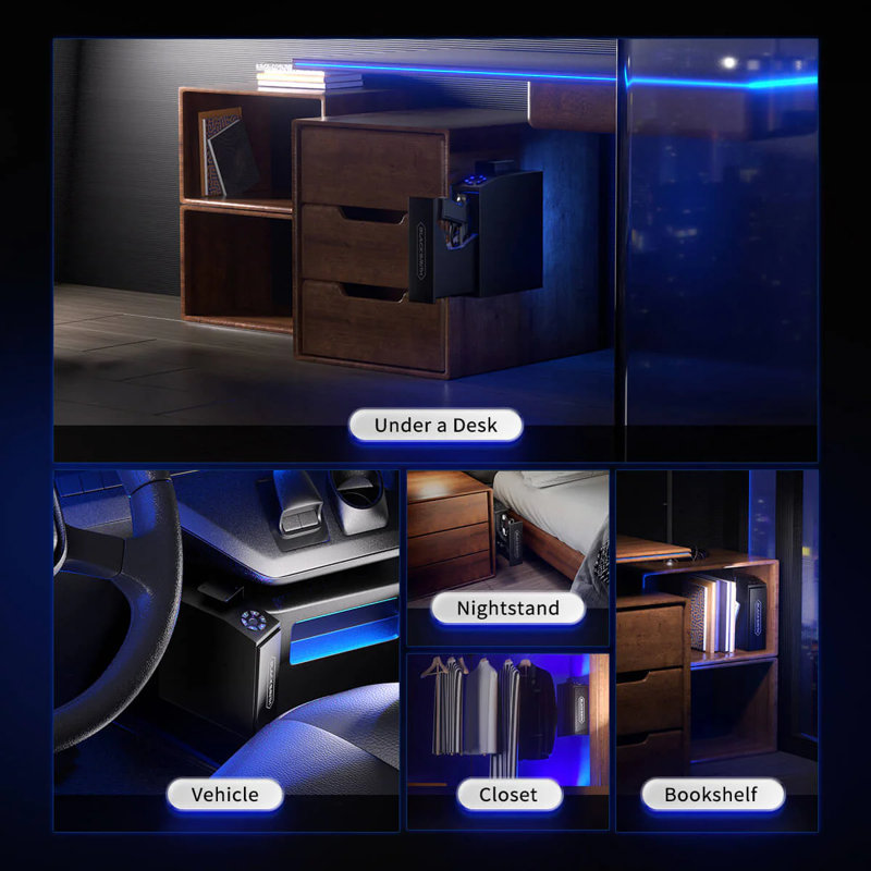 Pro Pistol Safe, Slider Fingerprint APP Quick