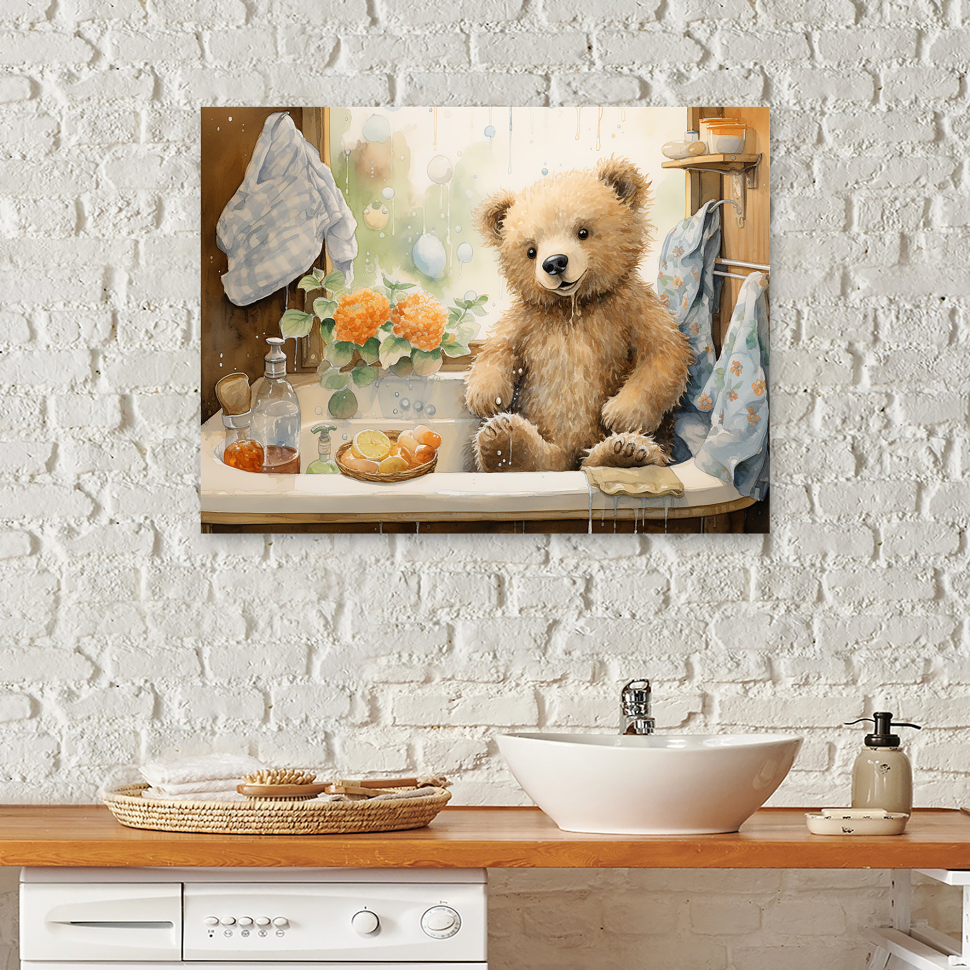 Trinx Bear Laundryroom Bubbles 3 - Laundry Wall Art - Wayfair Canada