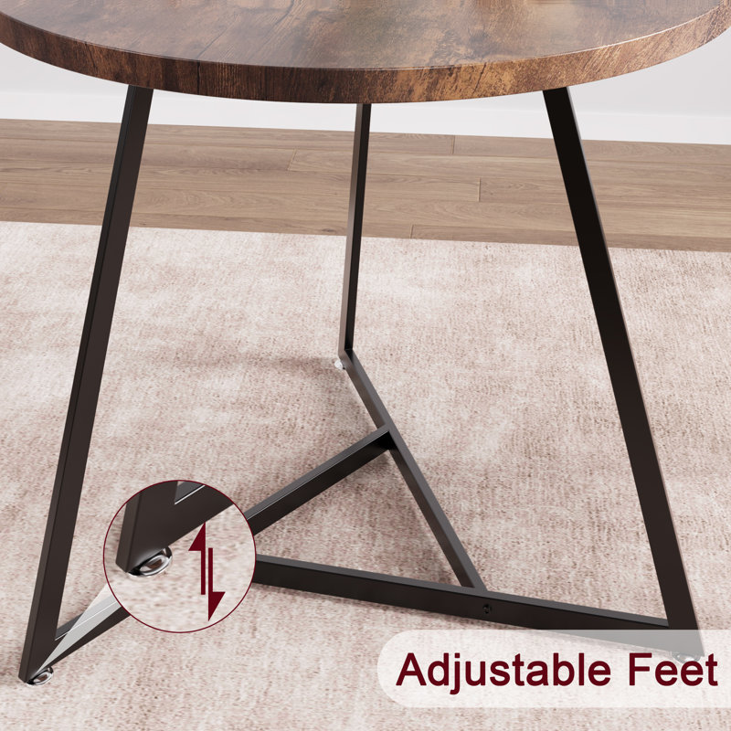 Round Dining Table for 2, Brown