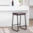 Ebern Designs Senga Bar Stools Set Of 2, Pu Leather, Iron Legs-1687850896