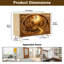 Buffet Buffet avec rangement en bois sculpté Bear Mother Cub Forest River Sunset Forest River Landscape avec 2 portes pour le salon et la cuisine
