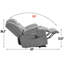 Fauteuil inclinable électrique Chenille avec massage par vibration 8 points et chauffage lombaire, ports USB et Type-C, porte-gobelets en acier inoxydable-1601812895