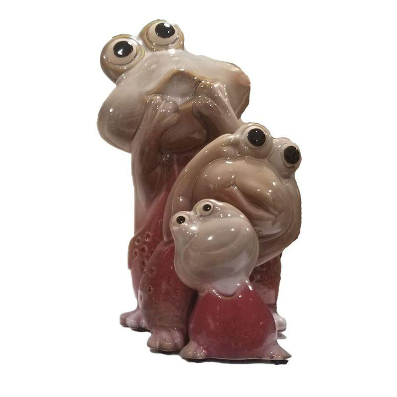 Ensemble de 3 figurines grenouilles imbriquées