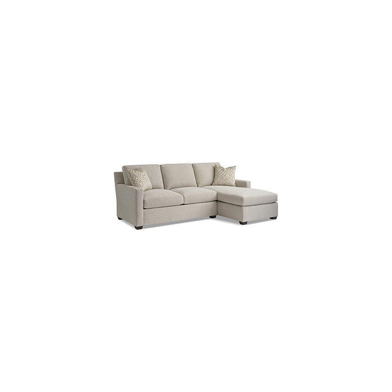 Profile Chaise Sectional, Polly Snow, Right Hand Facing