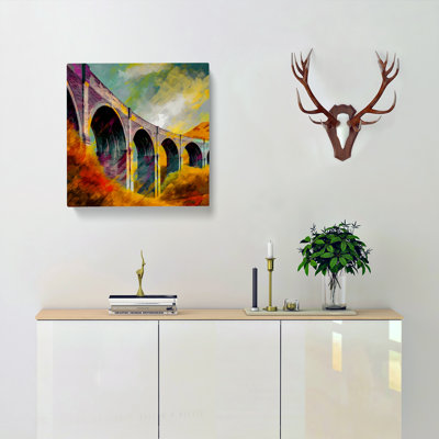 Glenfinnan Viaduct Abstract Art - Wrapped Canvas